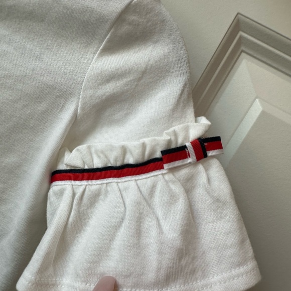 Janie and Jack White Ruffle Sleeve Bow Top NWT (Size 18-24 Months) - Picture 3 of 5